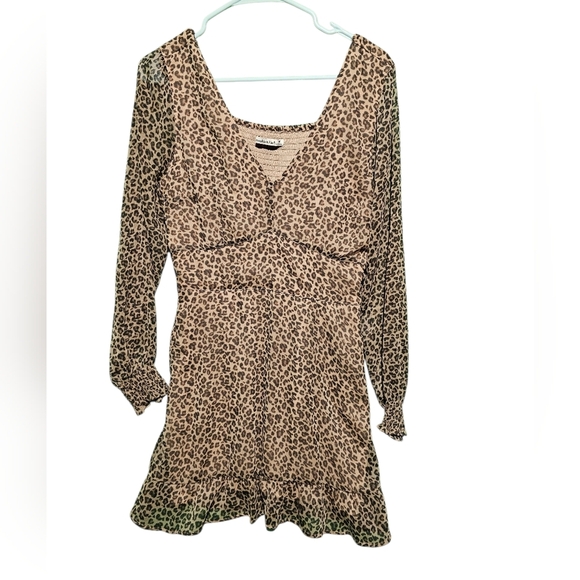 Abercrombie & Fitch Animal Print Long Sleeve Dress - Picture 3 of 3
